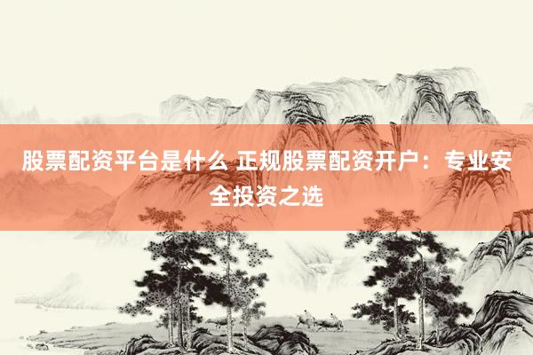 股票配资平台是什么 正规股票配资开户：专业安全投资之选